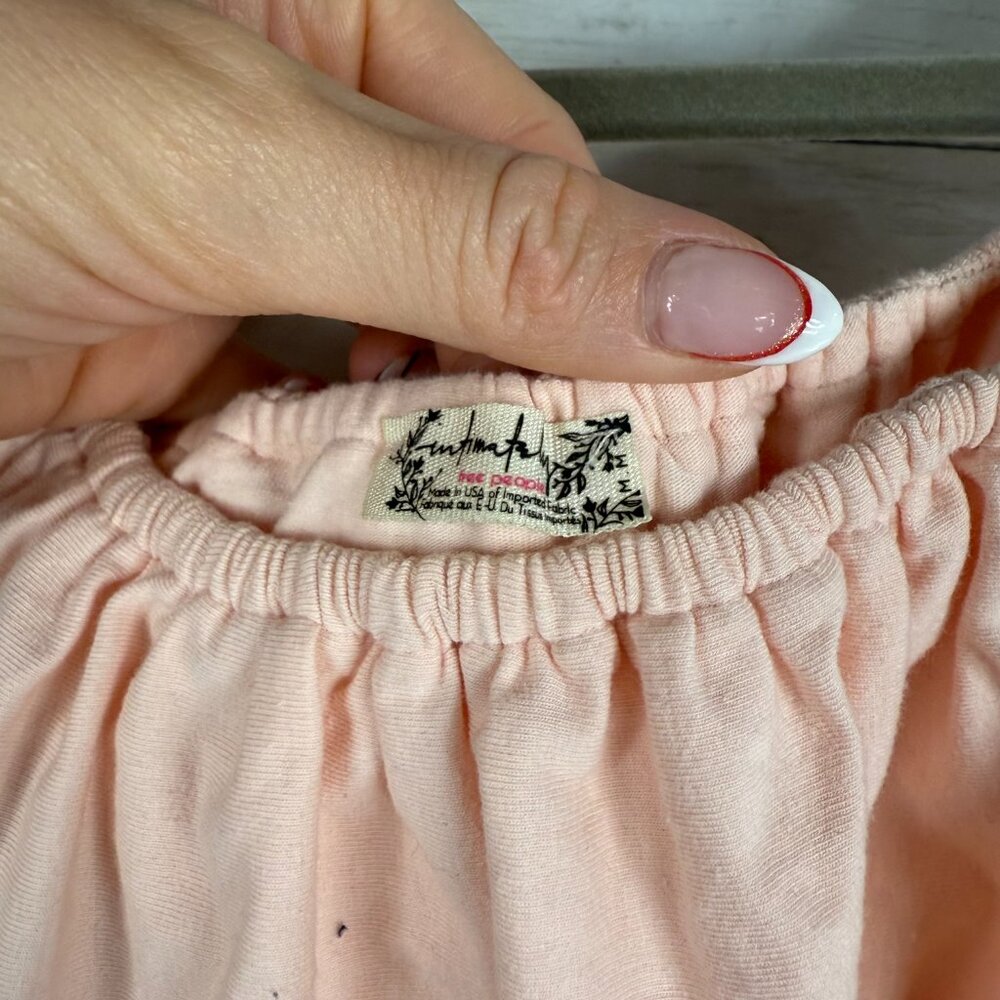 Intimately FP Light Pink Ruffle Off-Shoulder Bodysuit - Picture 4 of 4
